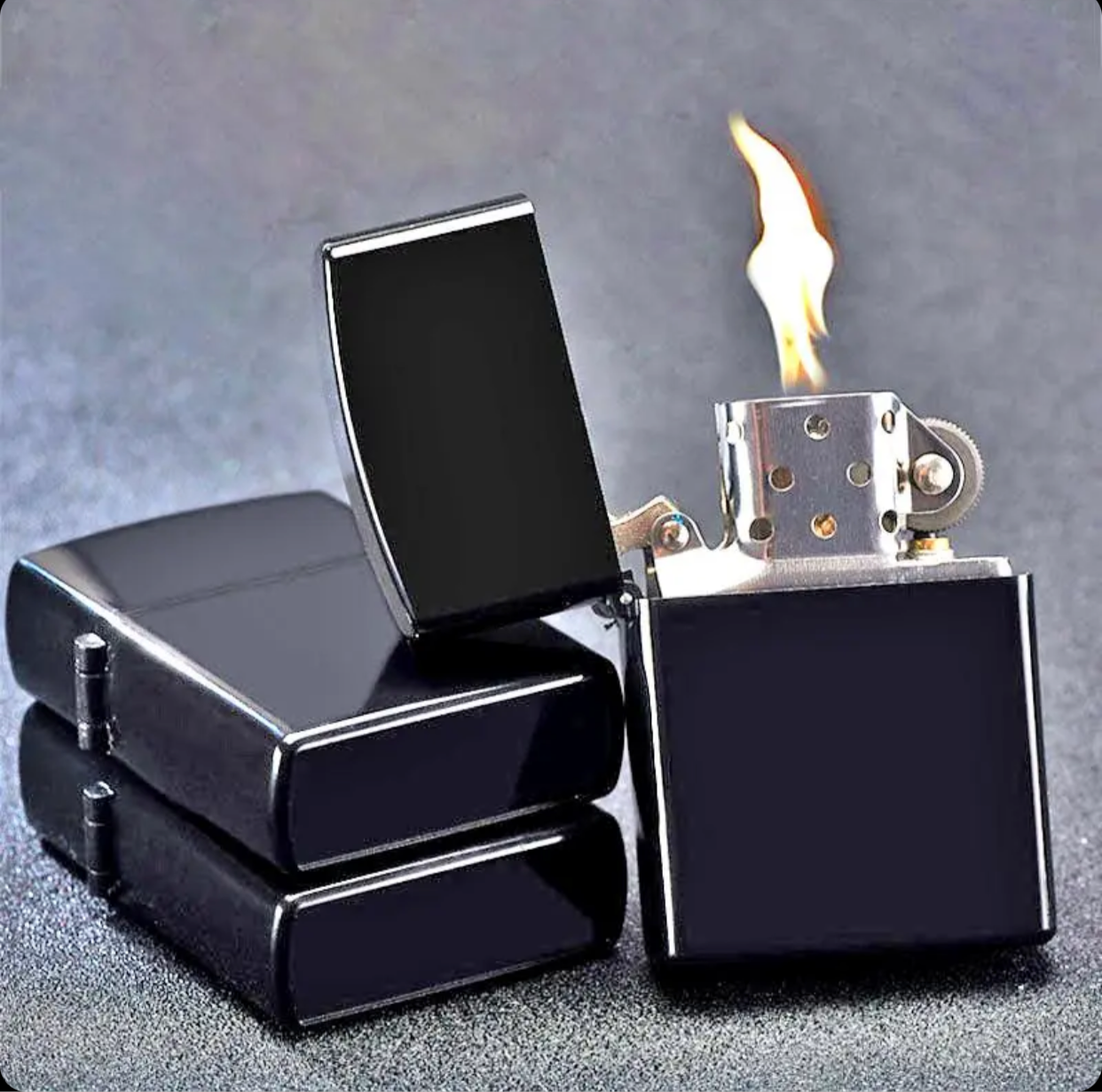 Classic black zippo lighter