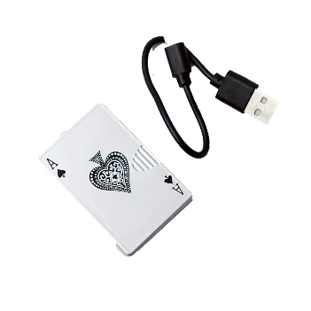 Rechargeable electric ace card lighter