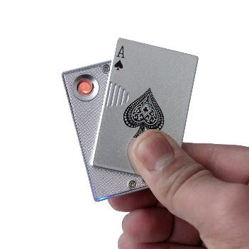 Rechargeable electric ace card lighter