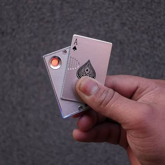 Rechargeable electric ace card lighter